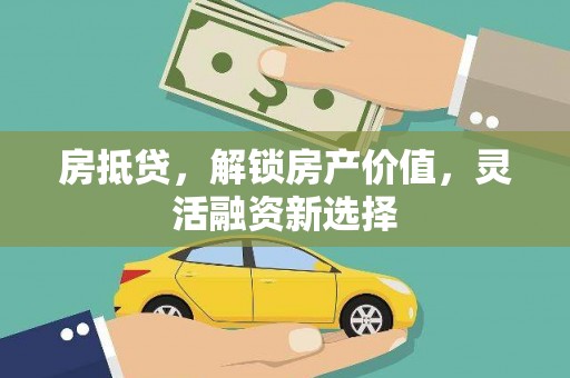水林房抵贷，解锁房产价值，灵活融资新选择