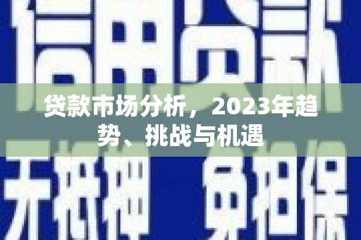 水林贷款市场分析，2023年趋势、挑战与机遇