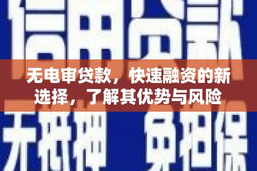 水林无电审贷款，快速融资的新选择，了解其优势与风险