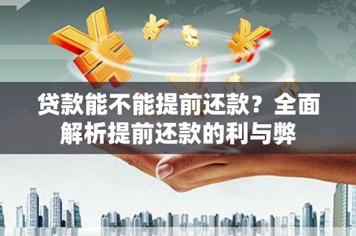 水林贷款能不能提前还款？全面解析提前还款的利与弊