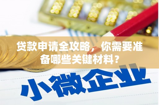 水林贷款申请全攻略，你需要准备哪些关键材料？