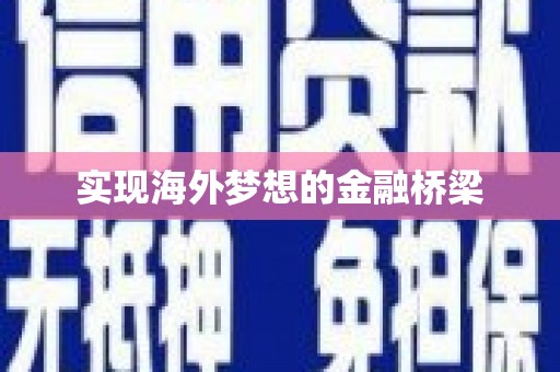 水林实现海外梦想的金融桥梁
