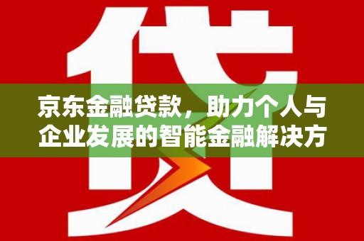 水林京东金融贷款，助力个人与企业发展的智能金融解决方案
