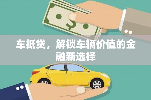 水林车抵贷，解锁车辆价值的金融新选择