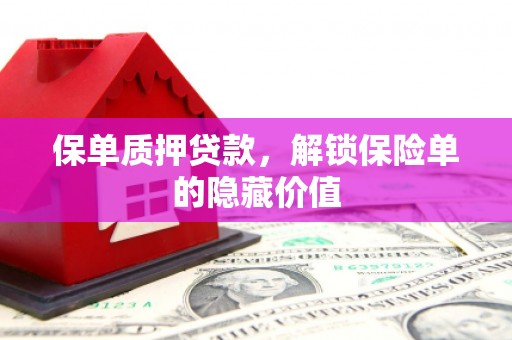 水林保单质押贷款，解锁保险单的隐藏价值