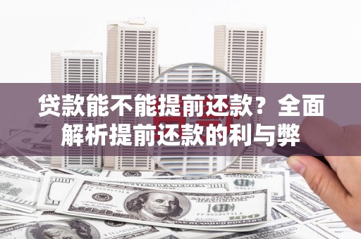水林贷款能不能提前还款？全面解析提前还款的利与弊