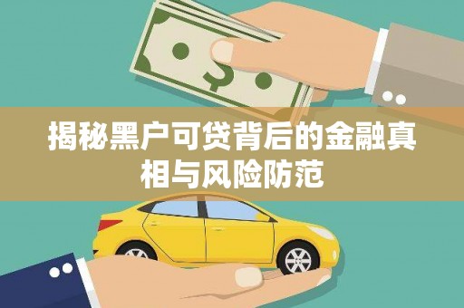 水林揭秘黑户可贷背后的金融真相与风险防范