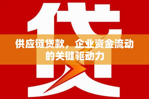 水林供应链贷款，企业资金流动的关键驱动力