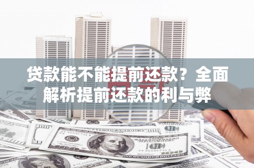 水林贷款能不能提前还款？全面解析提前还款的利与弊