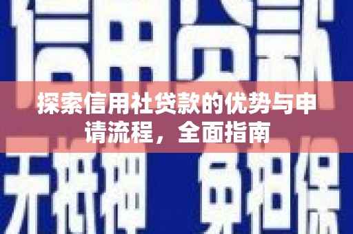 水林探索信用社贷款的优势与申请流程，全面指南