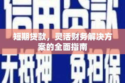 水林短期贷款，灵活财务解决方案的全面指南