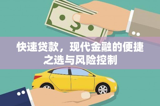 水林快速贷款，现代金融的便捷之选与风险控制