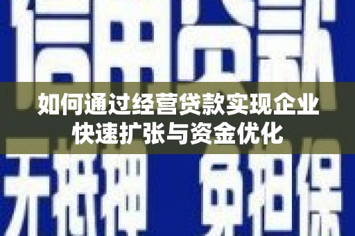 水林如何通过经营贷款实现企业快速扩张与资金优化