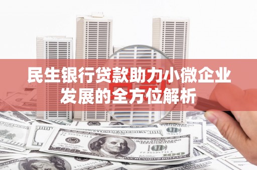 水林民生银行贷款助力小微企业发展的全方位解析
