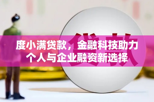 水林度小满贷款，金融科技助力个人与企业融资新选择