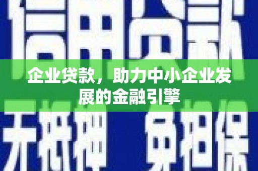 水林企业贷款，助力中小企业发展的金融引擎