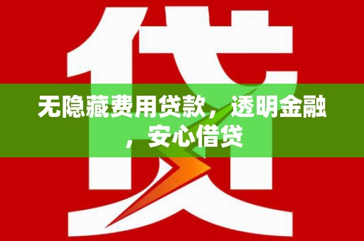 水林无隐藏费用贷款，透明金融，安心借贷