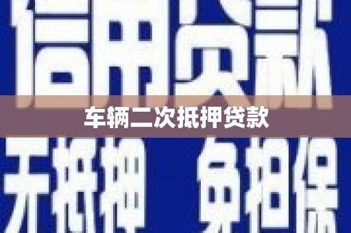 水林车辆二次抵押贷款