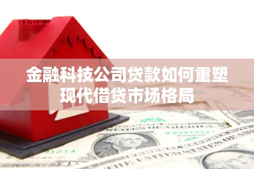 水林金融科技公司贷款如何重塑现代借贷市场格局