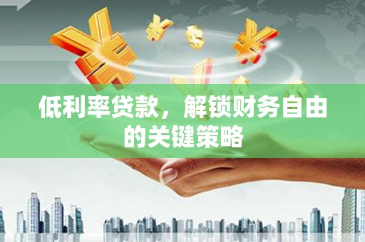 水林低利率贷款，解锁财务自由的关键策略
