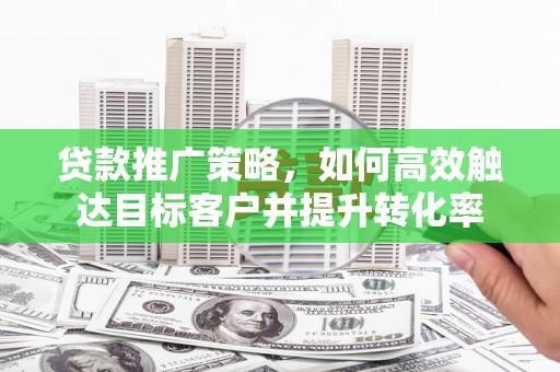 水林贷款推广策略，如何高效触达目标客户并提升转化率
