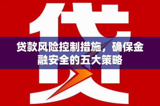 水林贷款风险控制措施，确保金融安全的五大策略