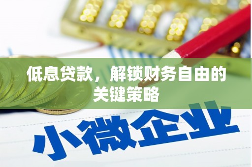 水林低息贷款，解锁财务自由的关键策略