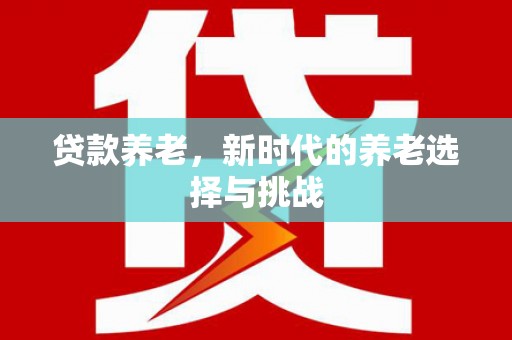 水林贷款养老，新时代的养老选择与挑战