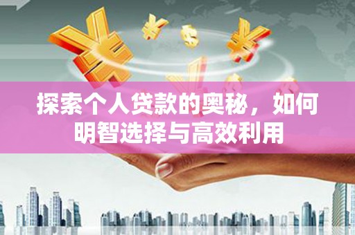 水林探索个人贷款的奥秘，如何明智选择与高效利用