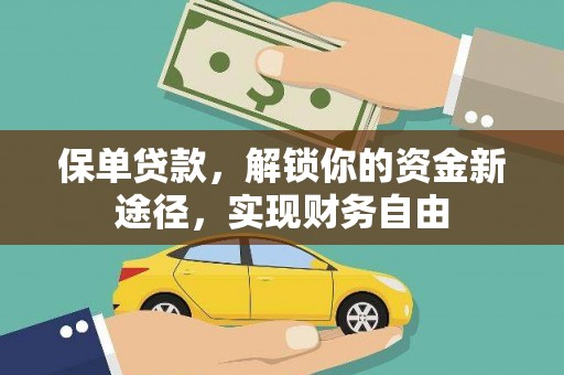 水林保单贷款，解锁你的资金新途径，实现财务自由