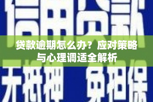水林贷款逾期怎么办？应对策略与心理调适全解析