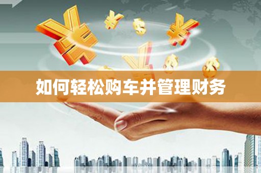 水林如何轻松购车并管理财务