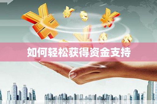 水林如何轻松获得资金支持