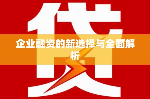 水林企业融资的新选择与全面解析