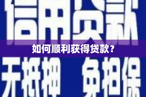 水林如何顺利获得贷款？