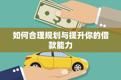 水林如何合理规划与提升你的借款能力