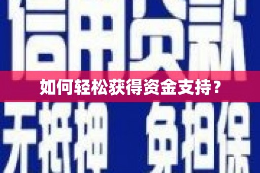 水林如何轻松获得资金支持？