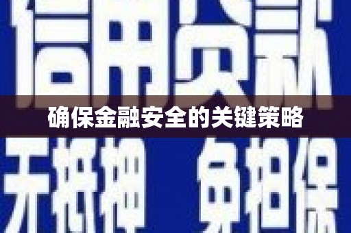 水林确保金融安全的关键策略