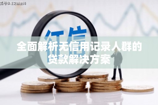 水林全面解析无信用记录人群的贷款解决方案